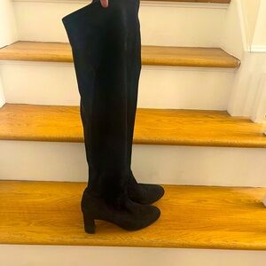 Valentino Garavani over-the-knee black suede boots. Euro 37.5. Gorgeous on!